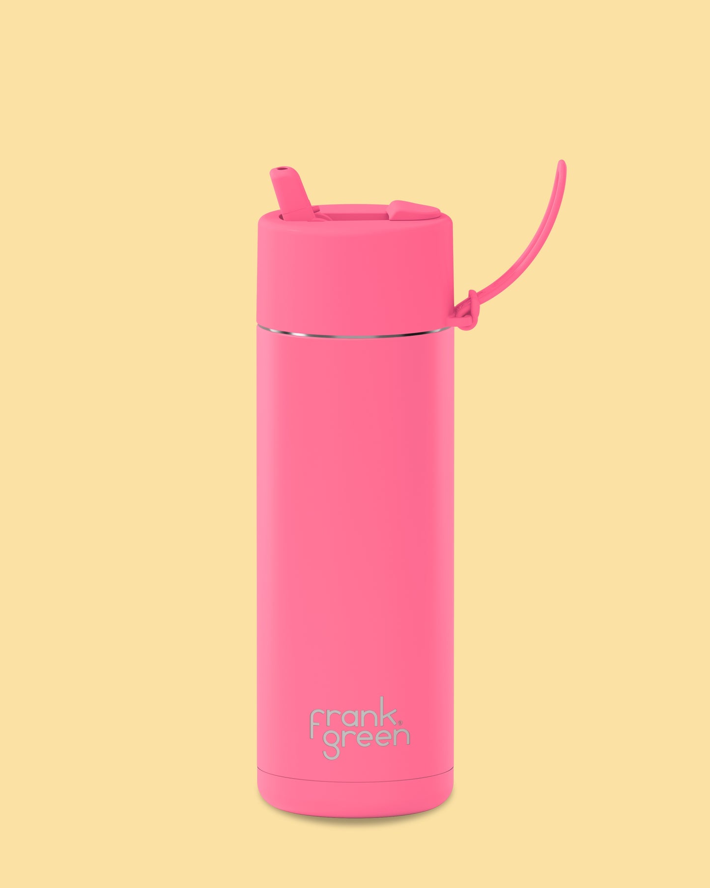 Frank Green 20oz Stainless Steel Ceramic Reusable Bottle with Flip Straw Lid - Bubblegum Blast