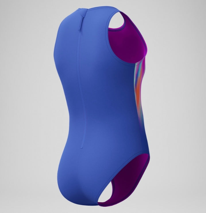 Speedo Girls Hydrasuit - Blue/Pink