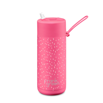 Frank Green Franksters Piper Ceramic Reusable Cup 16oz / 475ml - Neon Pink