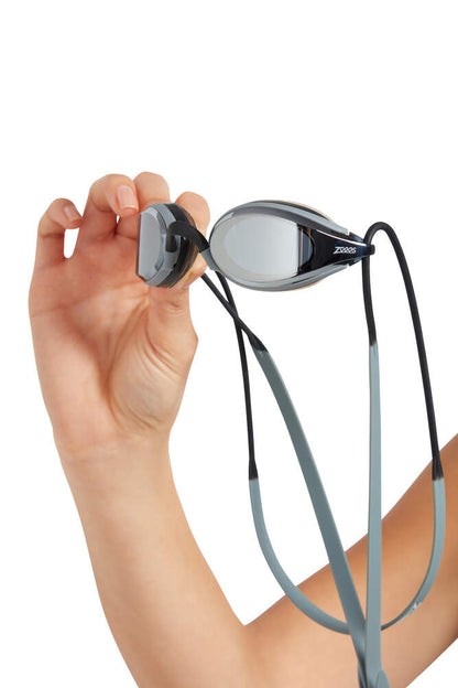 Zoggs Fusion Air Titanium Goggles - Black Grey/Mirrored Smoke