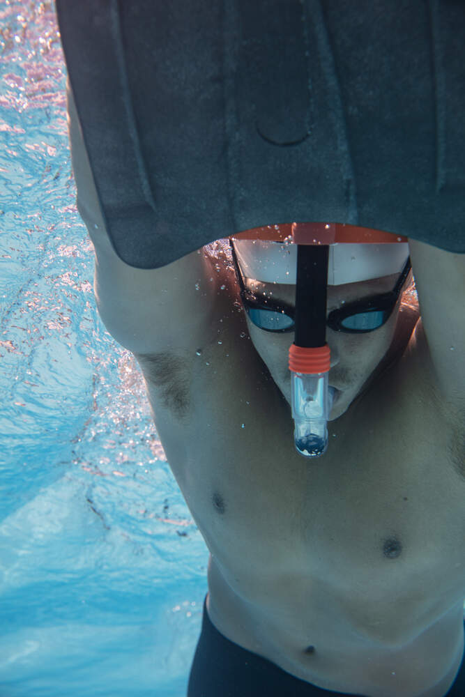 Zoggs Centreline Snorkel - Black/Orange