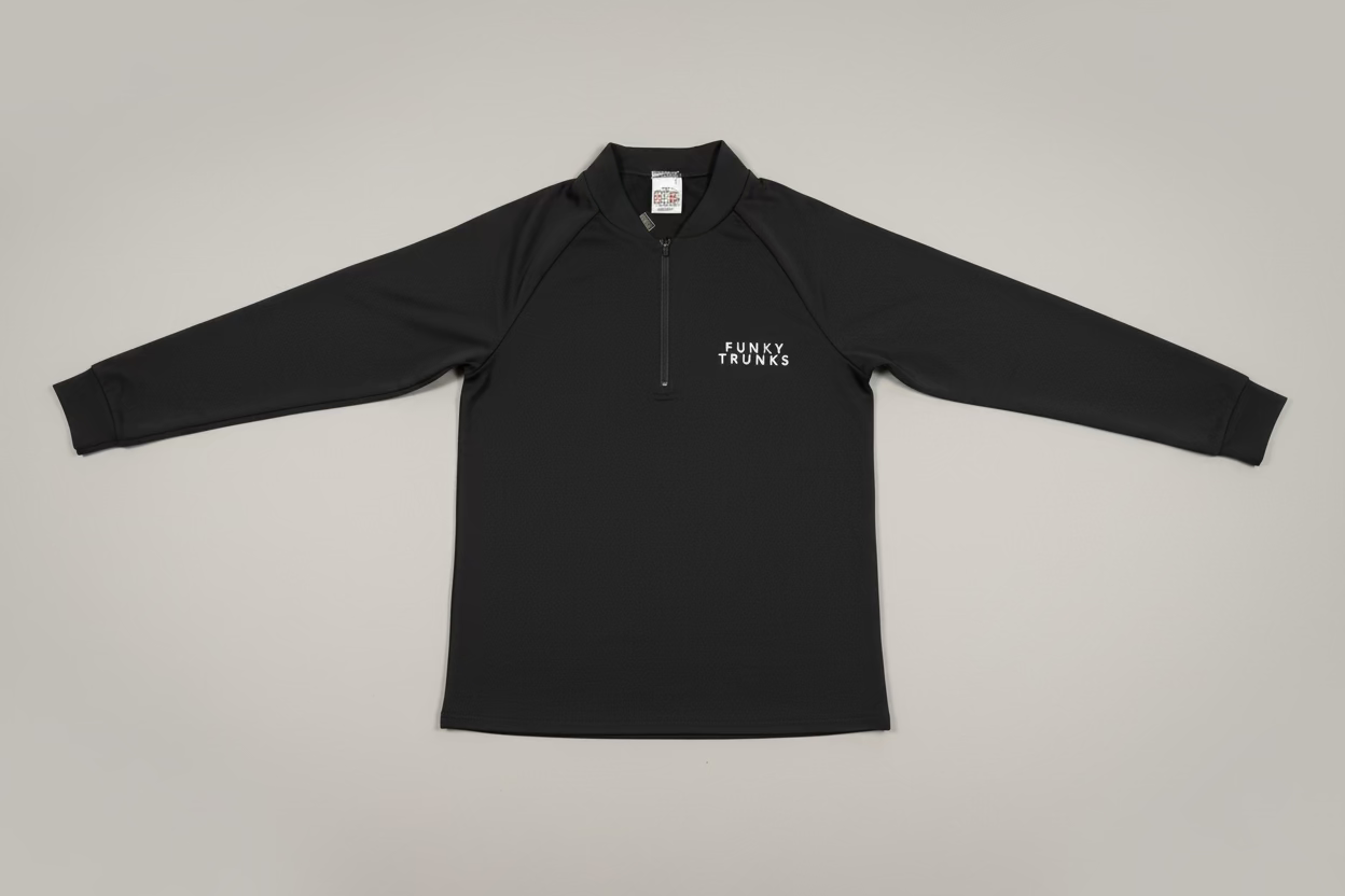 Funky Trunks Men's Long Sleeve Rash Vest - Still Black