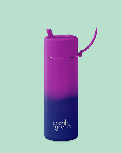 Frank Green 740ml Ultralite Bottle Colour Change Twilight with Flip Straw Lid
