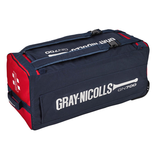 Gray Nicolls GN 700 Cricket Wheel Bag - Navy/Red