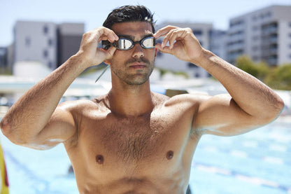 Zoggs Fusion Air Titanium Goggles - Black Grey/Mirrored Smoke