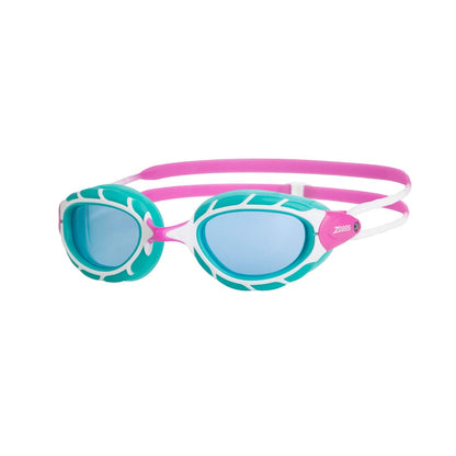 Zoggs Predator Junior Swim Goggles - Pink Turquoise/Tinted Blue