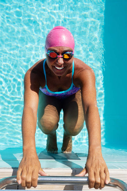 Zoggs Racespex Mirror Goggles - Blue/Pink/Mirrored Blue