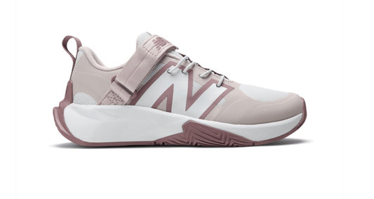 New Balance Kids FuelCell Play Bungee Lace with Top Strap - White/Stone Pink
