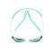 Zoggs Fusion Air Titanium Goggles - Turquoise/White/Mirrored