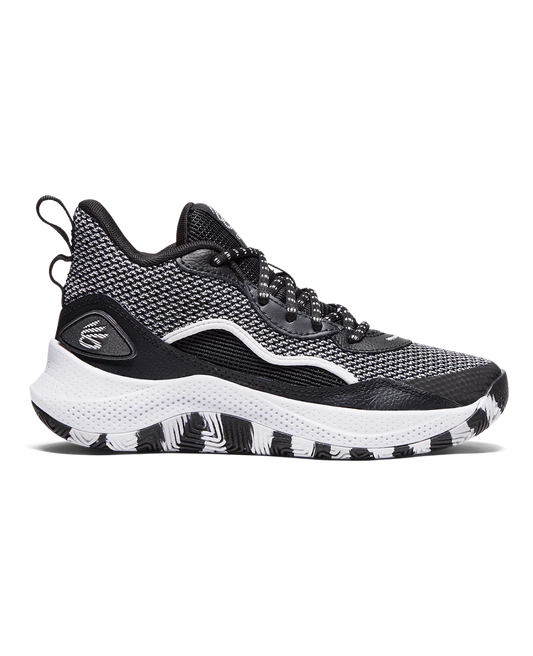 Under Armour Kids GS Curry 3Z 24 Basketball Shoes - Black/Halo Gray