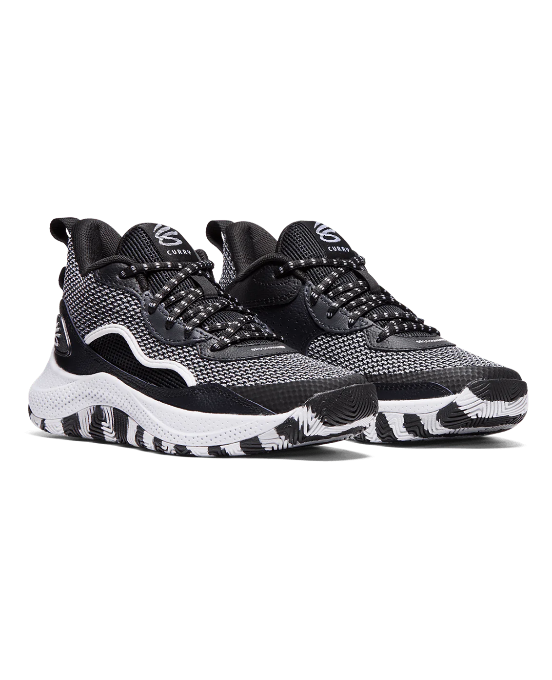 Under Armour Kids GS Curry 3Z 24 Basketball Shoes - Black/Halo Gray