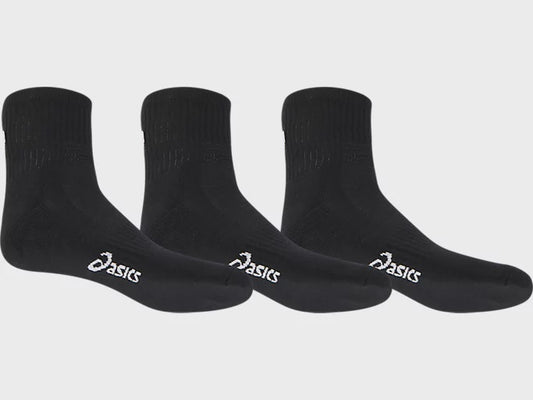 Asics Pace Quarter Socks 3 Pack- Black
