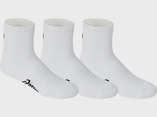Asics Pace Quarter Socks 3 Pack- White