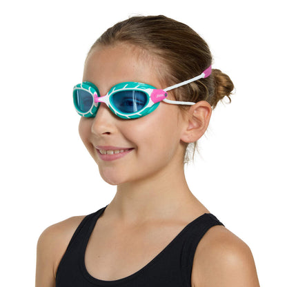 Zoggs Predator Junior Swim Goggles - Pink Turquoise/Tinted Blue