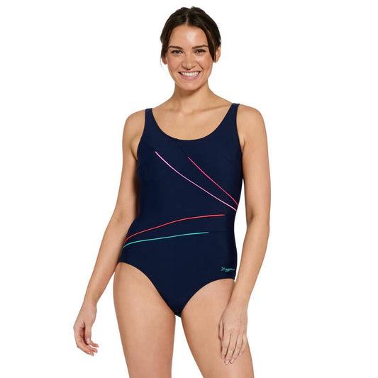 Zoggs Womens Macmaster Scoopback E+ One Piece - Paradiso