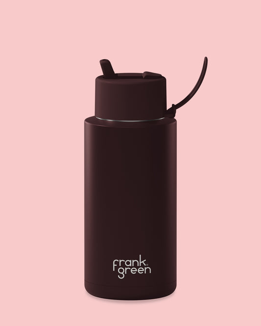 Frank Green 34oz Stainless Steel Ceramic Reusable Bottle - Chocolate