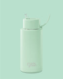 Frank Green 1L Stainless Steel Ceramic Reusable Bottle with Flip Straw Lid - Peppermint