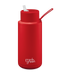 Frank Green 34oz Stainless Steel Ceramic Reusable Bottle with Straw Lid - Atomic Red