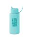 Frank Green 1Litre KIC Ceramic Reusable Bottle Aqua (Strong) with Flip Straw Lid