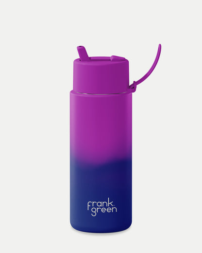 Frank Green 1L Ultralite Bottle Colour Change Twilight with Flip Straw Lid