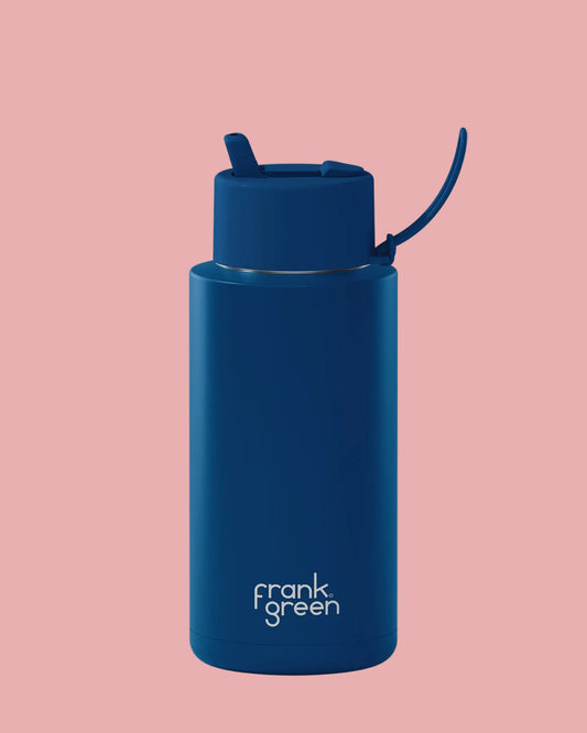 Frank Green 34oz Stainless Steel Ceramic Reusable Bottle - Deep Ocean