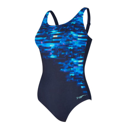 Zoggs Womens Adjustable Scoopback One Piece - Drone