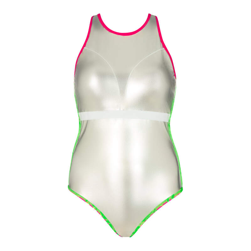 Zoggs Womens Open Water Silver Lined Crossback - Magic Green