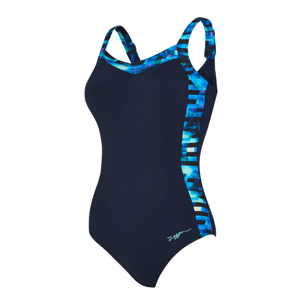 Zoggs Womens Ankor Clipback E+ One Piece - Drone