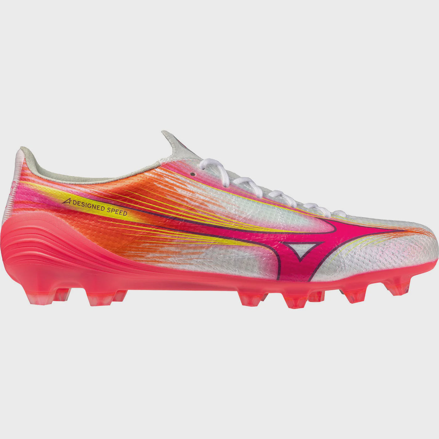 Mizuno Alpha III Elite FG Boots - White/Fuschsia Purple