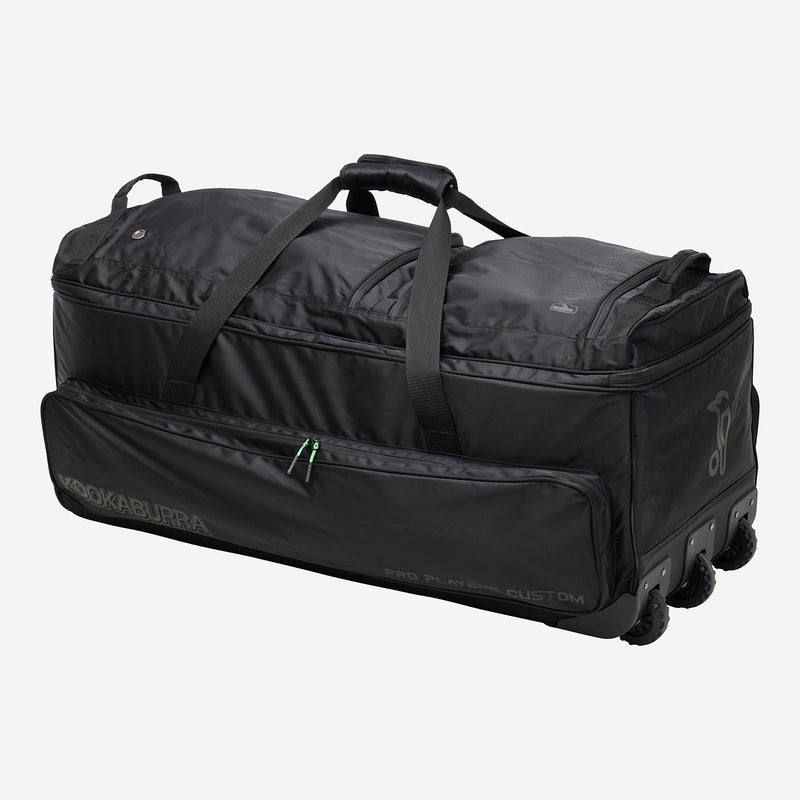 Kookaburra Pro Player Custom Wheel Bag - Black/Lime