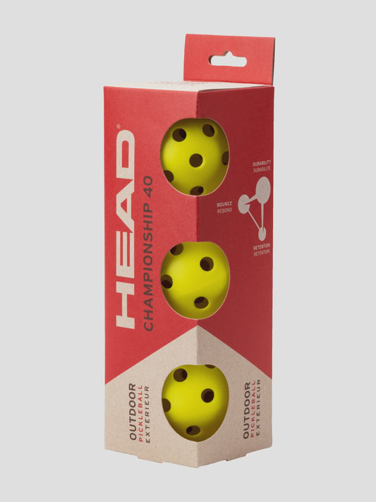 Head Championship 40 Outdoor Pickleballs - 3 Pack