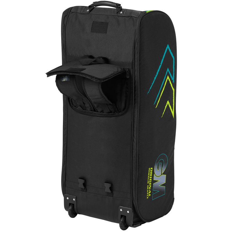 Gunn & Moore Original Wheelie Duffle Bag - Cyan/Fluro Black/Cyan