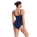 Zoggs Womens Wrap Panel Classicback One Piece - Navy/Blue/Pink