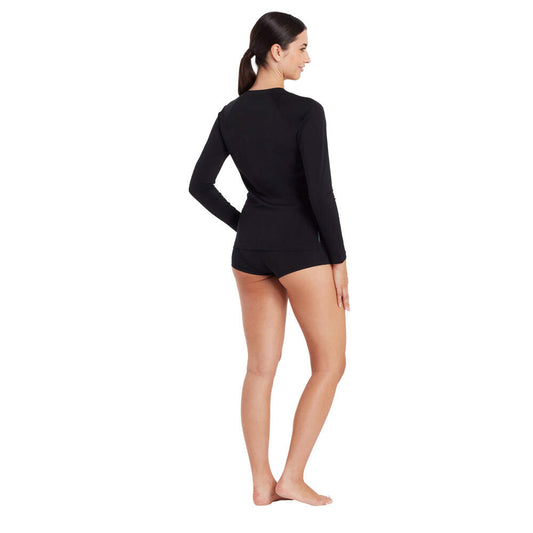 Zoggs Womens Long Sleeve Sun Top - Black