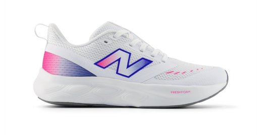 New Balance Kids 625 Lace Shoes - White/Pink Heat/Bluebird