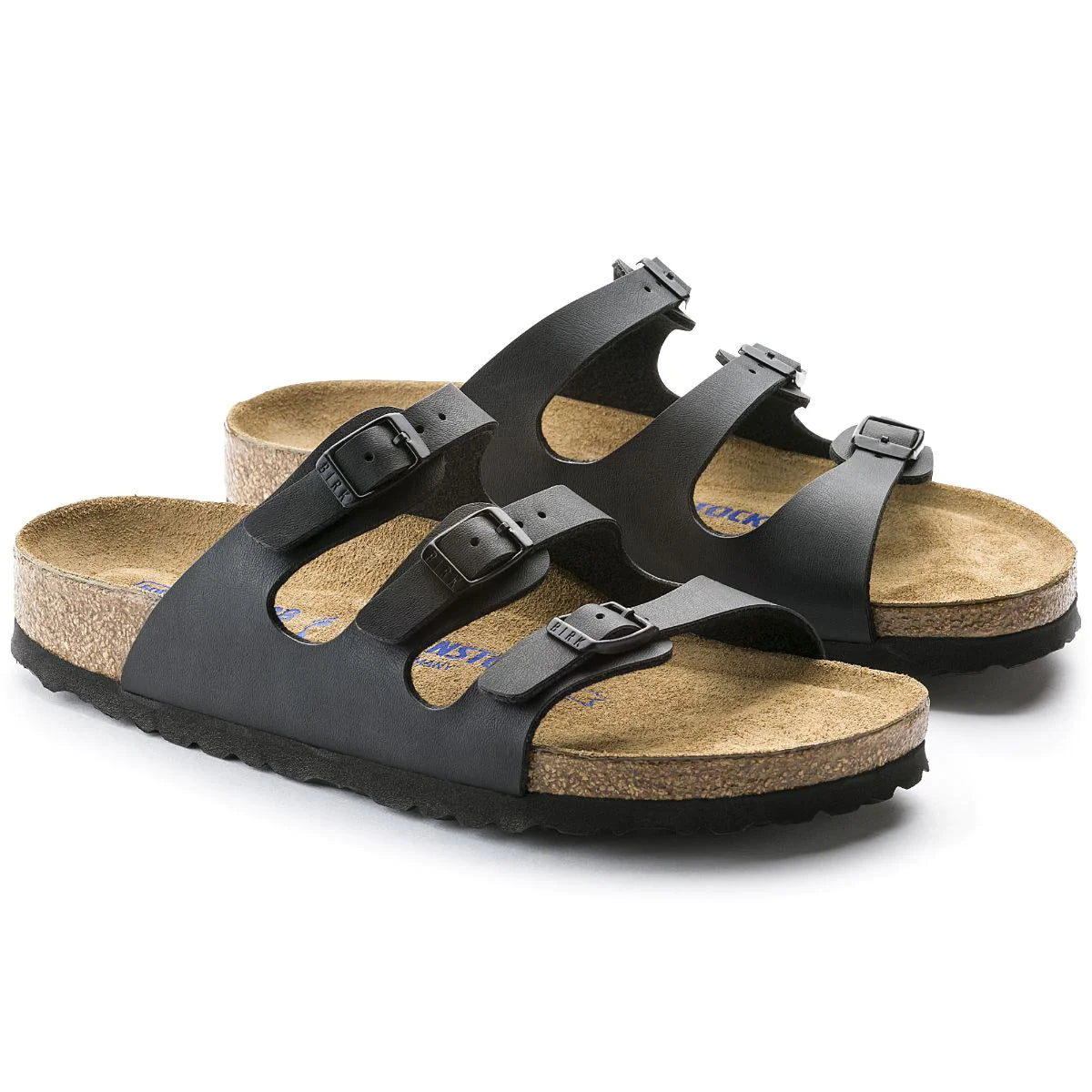 Birkenstock Florida Soft Footbed Birko-Flor Nubuck - Black