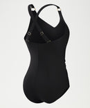 Speedo Womens Shaping V Neck One Piece - Black