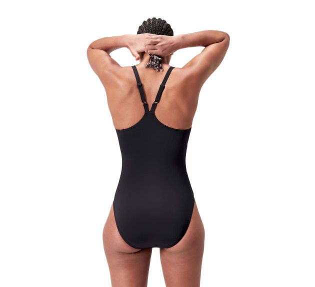 Speedo Womens End+ V Back (Longer Body) Swimsuit - Black