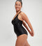 Speedo Womens Shaping V Neck One Piece - Black