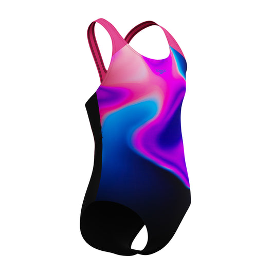 Speedo Girls Digital Placement Splashback - Margarita Pink/Anthracite