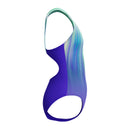 Speedo Girls Digi Placement Splashback One Piece - Indigo Glow