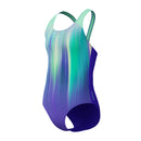 Speedo Girls Digi Placement Splashback One Piece - Indigo Glow