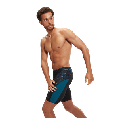 Speedo Mens Eco End+ Max Splice Jammer - Black/Dark Teal