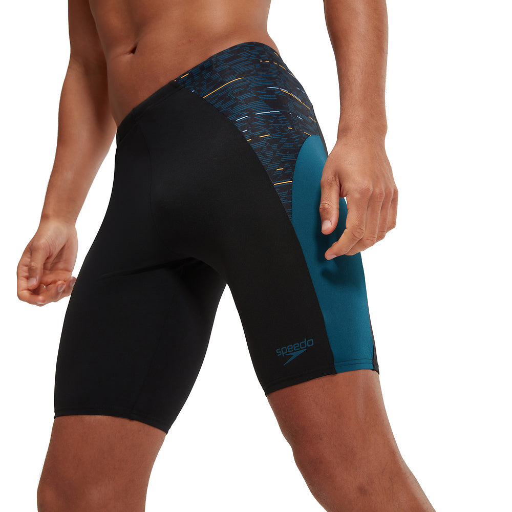 Speedo Mens Eco End+ Max Splice Jammer - Black/Dark Teal
