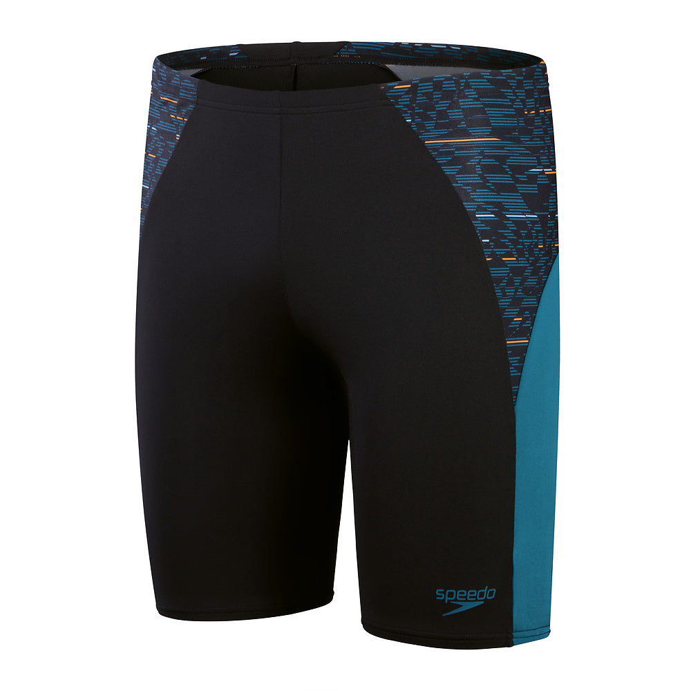 Speedo Mens Eco End+ Max Splice Jammer - Black/Dark Teal