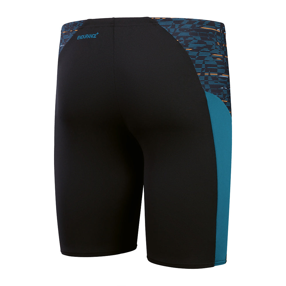 Speedo Mens Eco End+ Max Splice Jammer - Black/Dark Teal