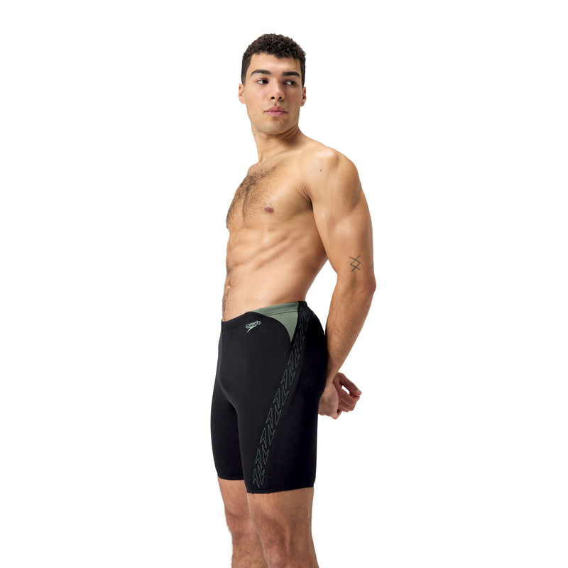 Speedo Mens Hyperboom Splice Jammer - Black/Country Green