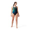 Speedo Womens Digital Printed Medalist One Piece - Black/Dark Teal/Harlequin Green