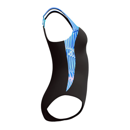 Speedo Womens Shaping Lunalustre One Piece - Black/Pink/Blue/Teal