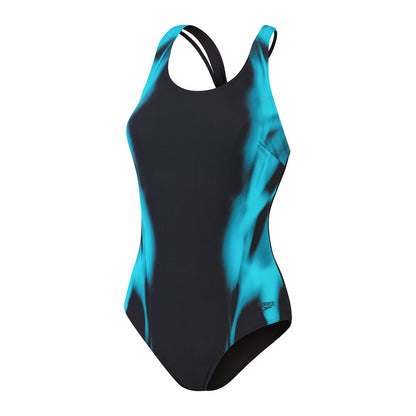 Speedo Womens Calypso Shaping One Piece - Black/Ocean Depths/Mystic